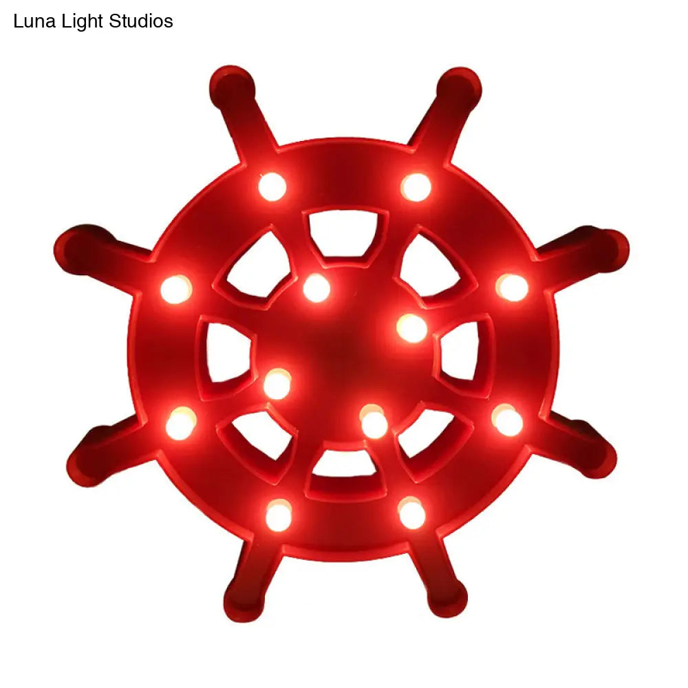 Led Wall Night Lamp For Baby Bedroom - Nordic Style Sailing Element Plastic Nightstand Lighting