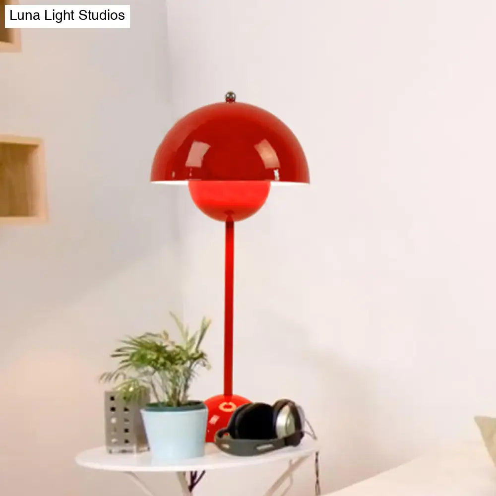 Macaroon Finish Table Lamp With Dome Shade Ideal For Study Room Or Reading Nook