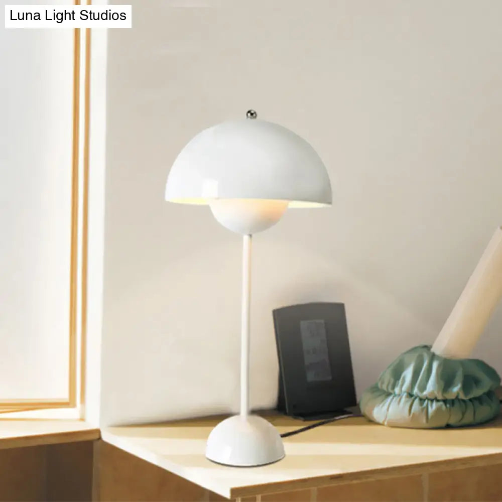 Macaroon Finish Table Lamp With Dome Shade Ideal For Study Room Or Reading Nook