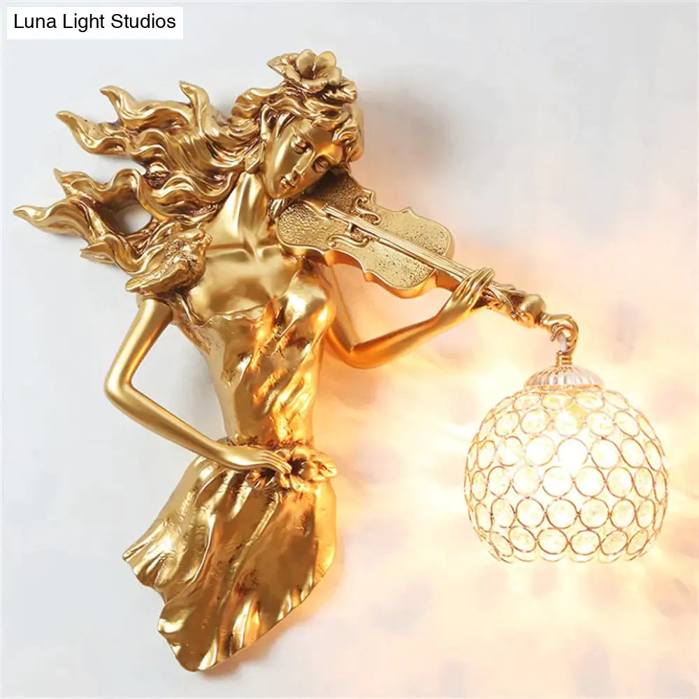 Maya | Crystal Wall Lamp Gold