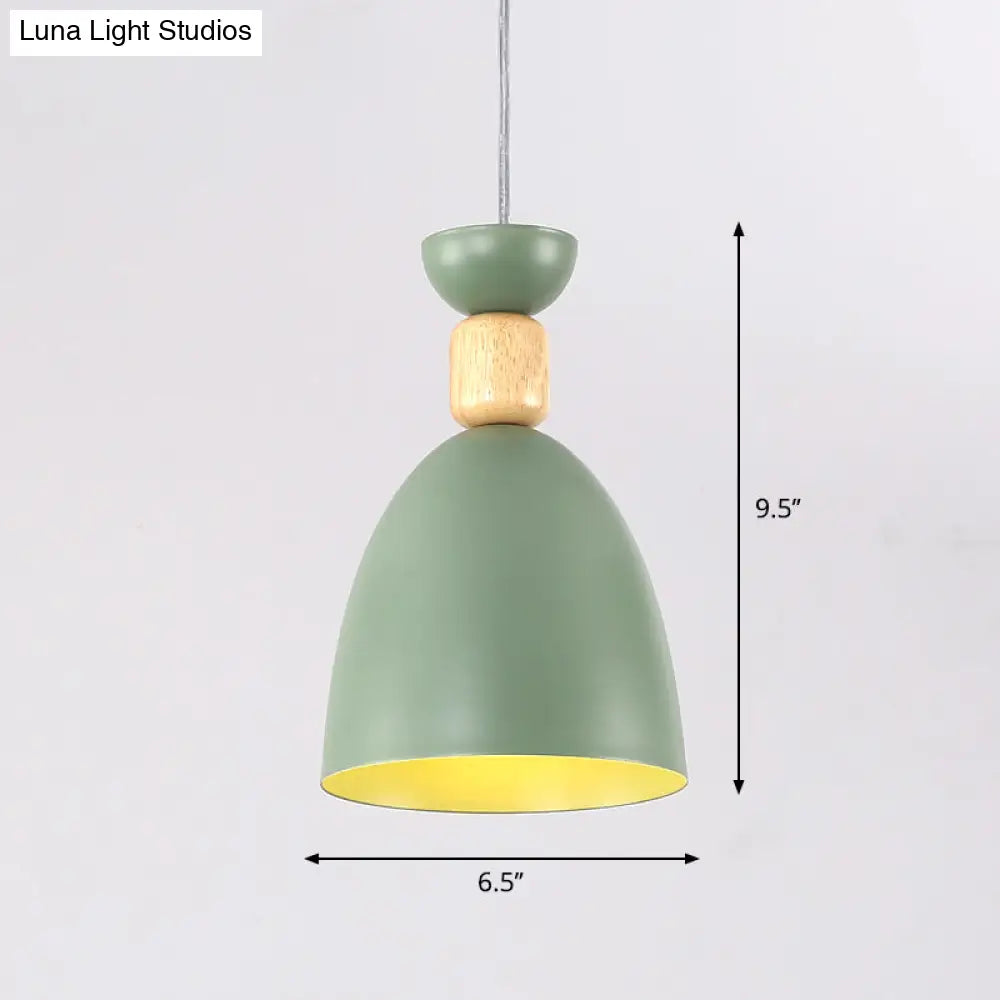 Metal Nordic-Style Down Lighting Pendant For Bell Dining Room With Single Bulb