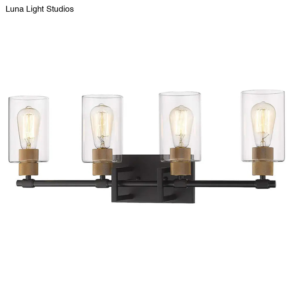 Metal Wall Mount Bathroom Sconces With Glass Shade