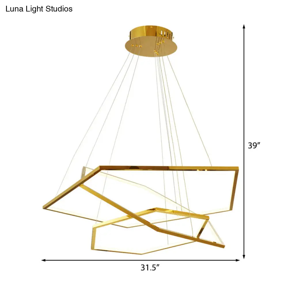 Minimalist 3-Tier Led Pendant Chandelier In Light Wood And Acrylic With Warm/Natural