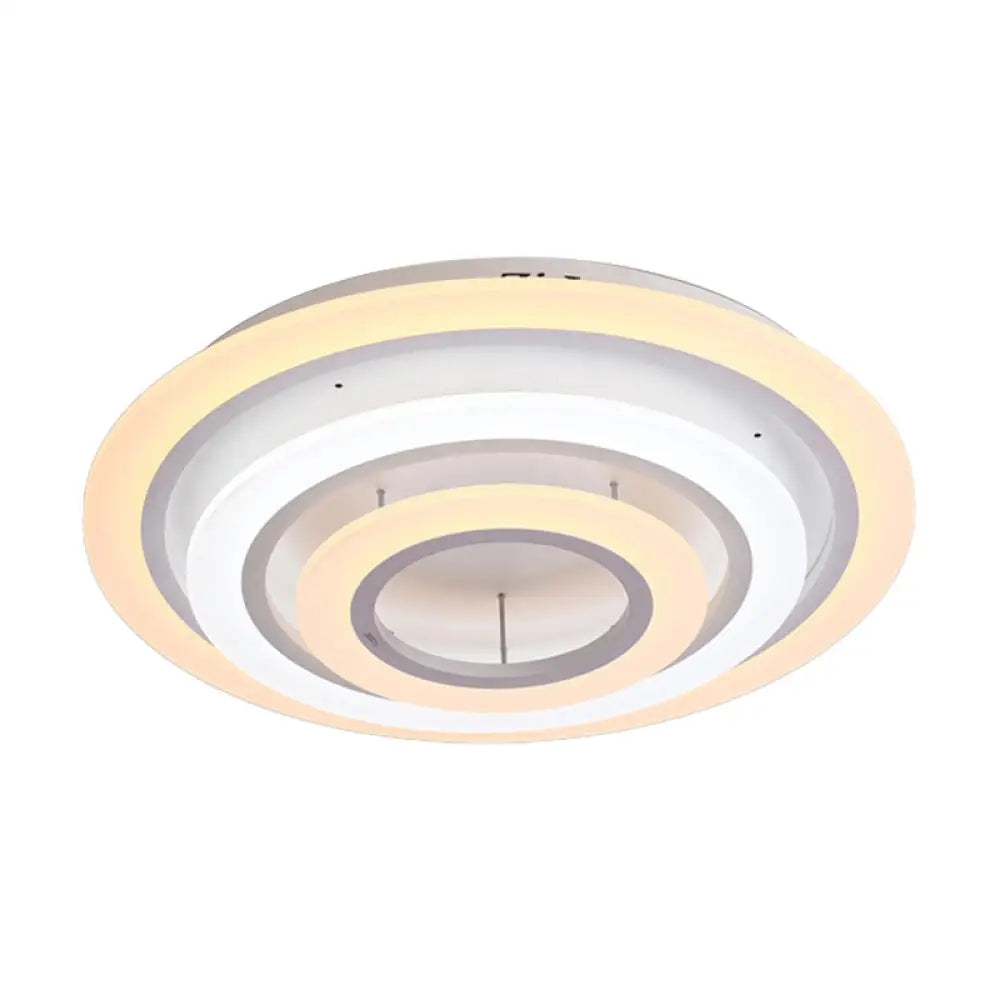 Minimalist Acrylic Flush Mount Led Ceiling Lamp - Multi-Layer 2/3/4-Head Warm/White Light 3 / White