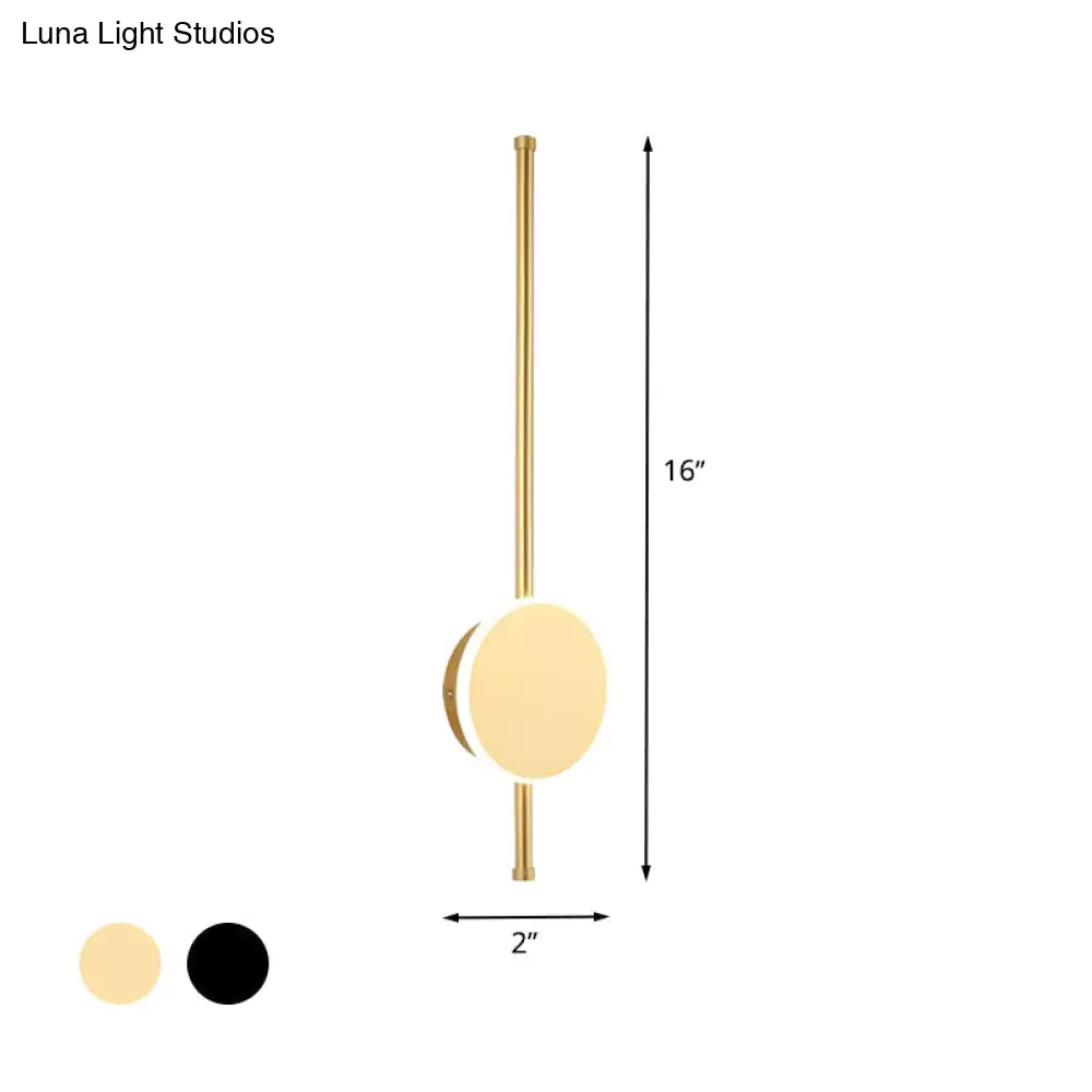 Minimalist Acrylic Wall Sconce With Led Light In Black/White - Available 3 Sizes