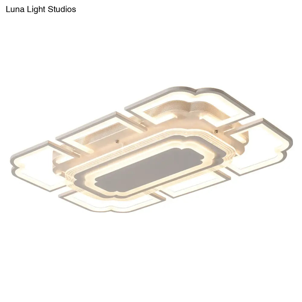 Minimalist Geometric Flush Mount Light - Modern Acrylic Spotlight For Living Room