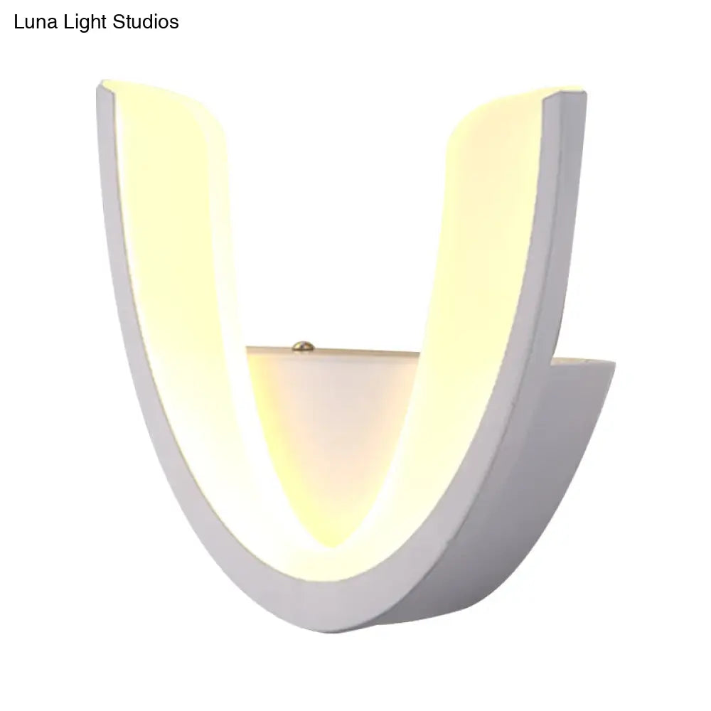 Minimalist Geometric Led Wall Sconce Warm/White Light