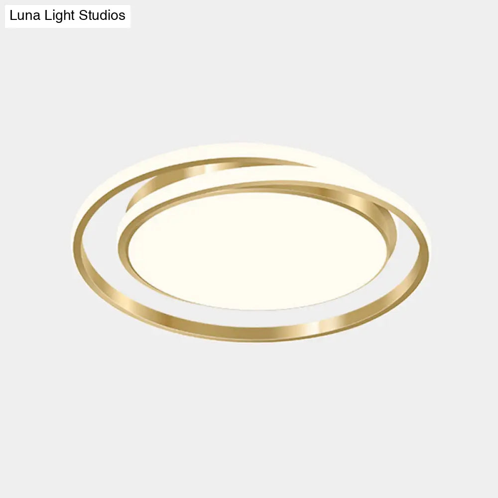 Minimalist Led Circle Flush Ceiling Light Acrylic Bedroom - Ready