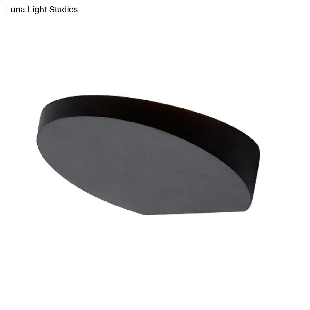 Minimalist Led Flush Wall Sconce In Aluminum With Black Grey Or White Finish - Ideal For Corridors