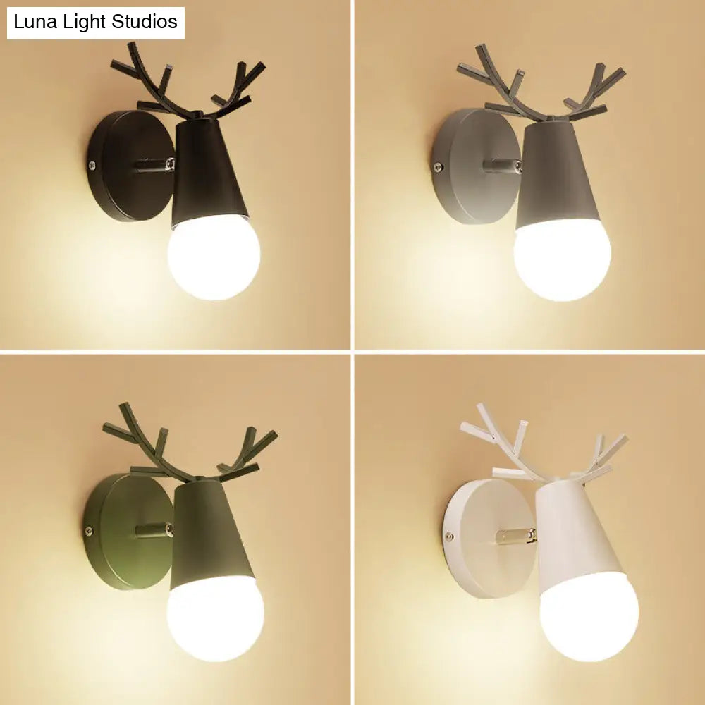 Minimalist Metal Wall Lamp With Pivot Joint - Antler Bedside Reading Sconce Fixture