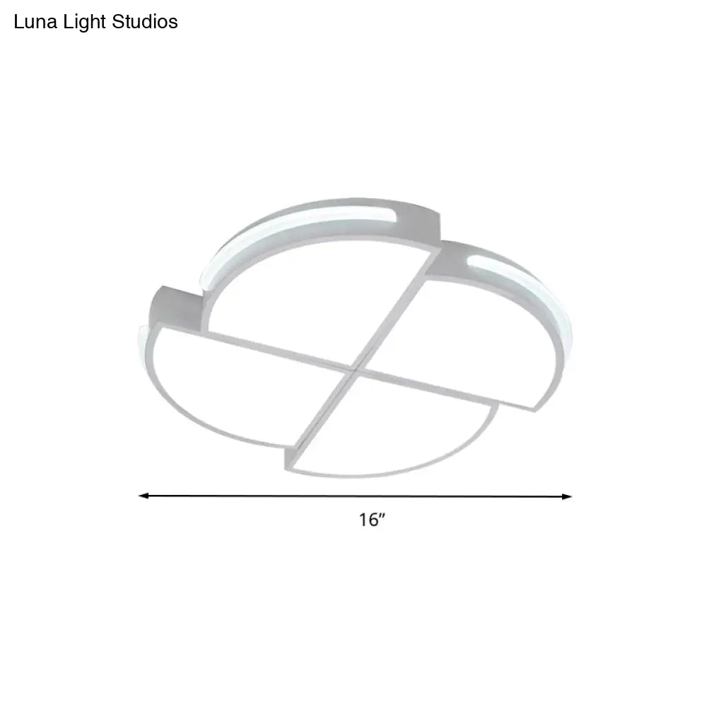 Minimalistic Acrylic Ceiling Light Fixture With Windmill Shade For Balcony - Flush Mount Fixtures