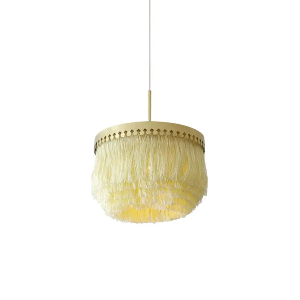 Minimalistic Round Fringe Pendant Light Fixture In Gold
Or
Gold Suspension - Simple & Elegant Gold