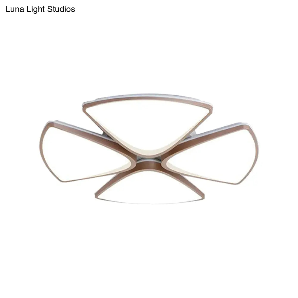 Modern Acrylic Bedroom Ceiling Light Fixture 3/4/5 Heads In White With 3 Color Options