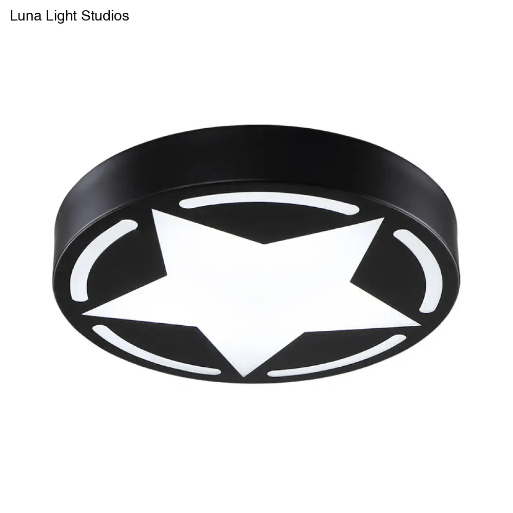 Modern Acrylic Star Ceiling Light For Children’s Bedroom - Flush Mount Fixture