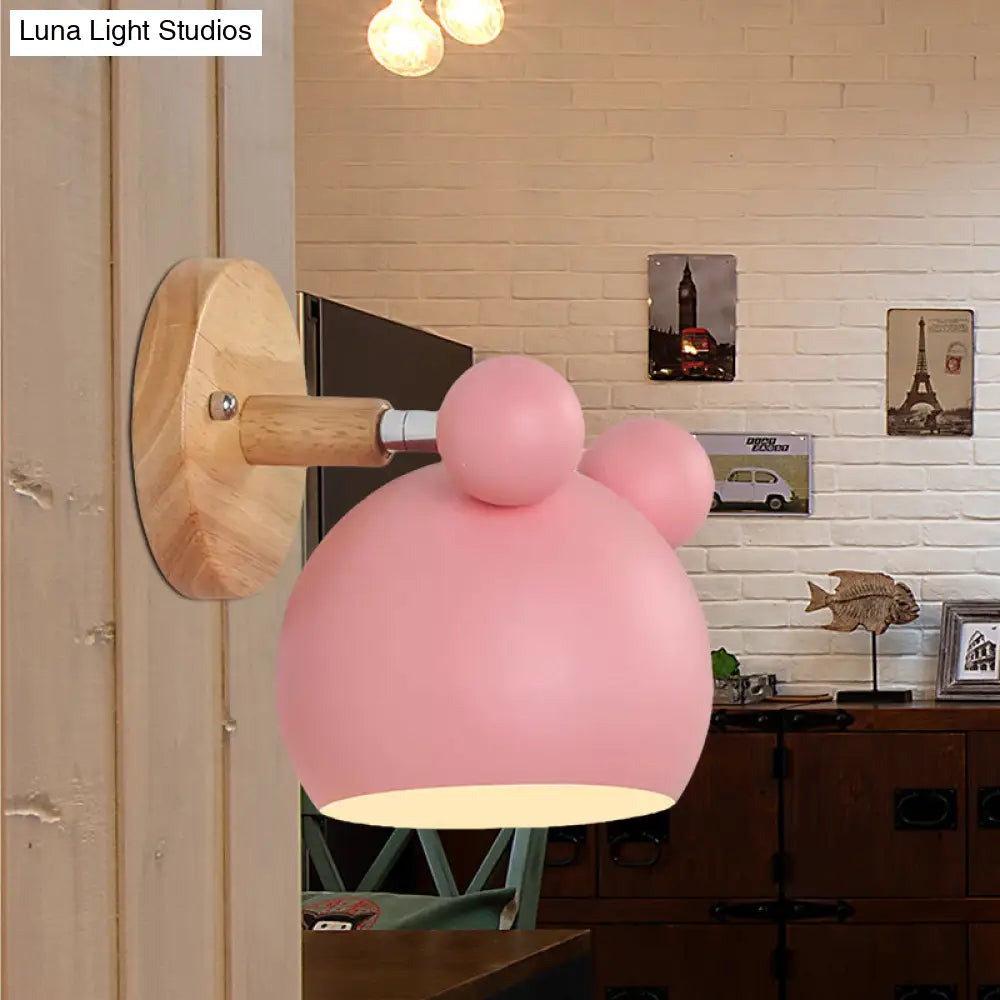 Modern Cartoon Animal Sconce Wall Light For Child Bedroom - Metal Lamp