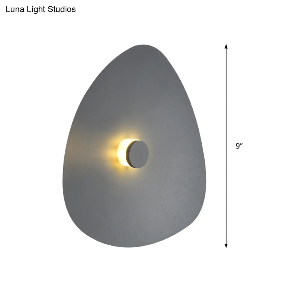 Modern Flaky Sconce Light: 7/9/11 Acrylic Led Wall Mounted Fixture In Grey/White