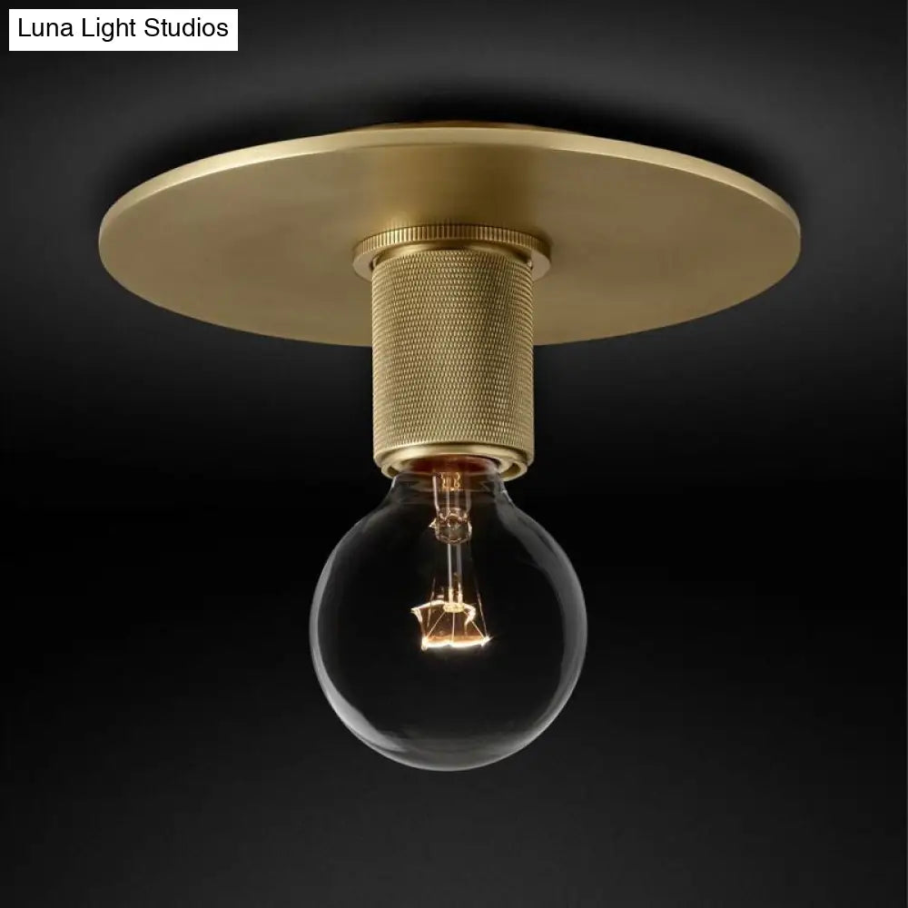 Modern Glass Flush Pendant Ceiling Light In Brass For Balcony - Globe Cone Cylinder Trumpet Shapes