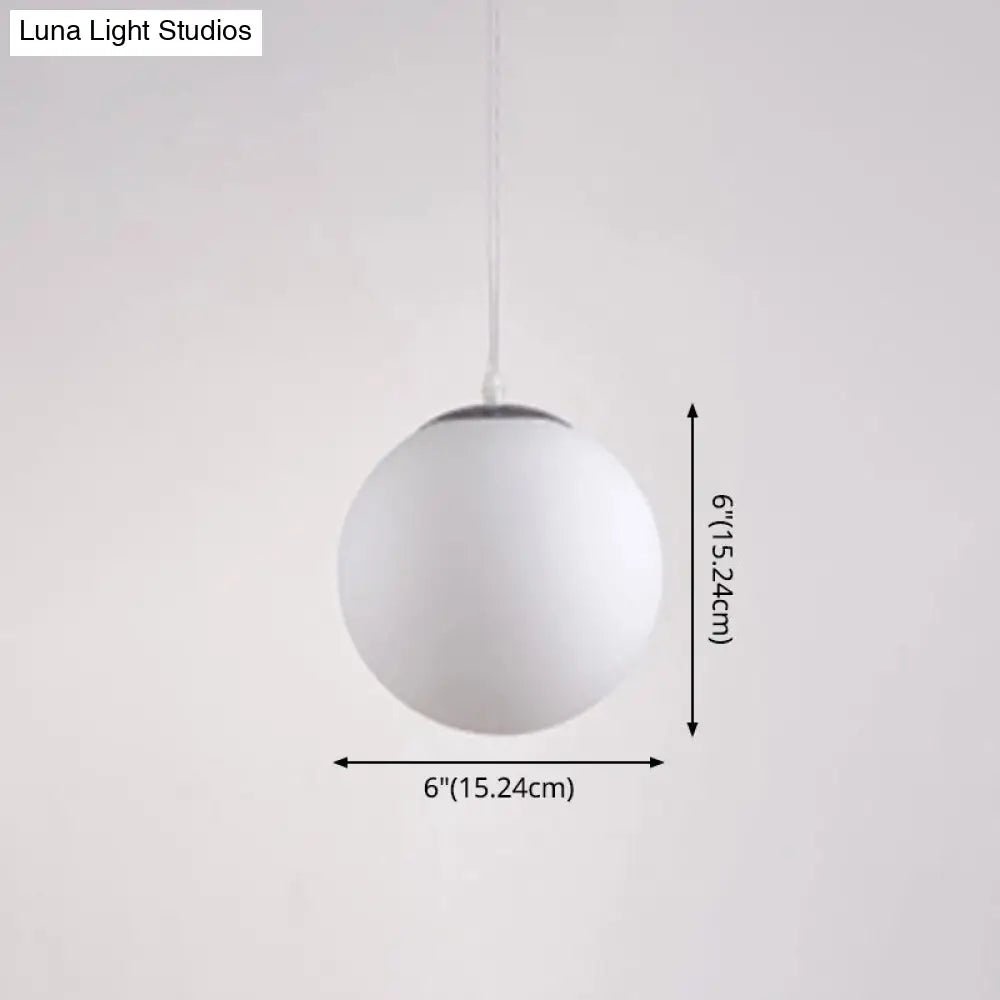 Modern Globe Pendant Light: Simple Glass Fixture For Restaurants