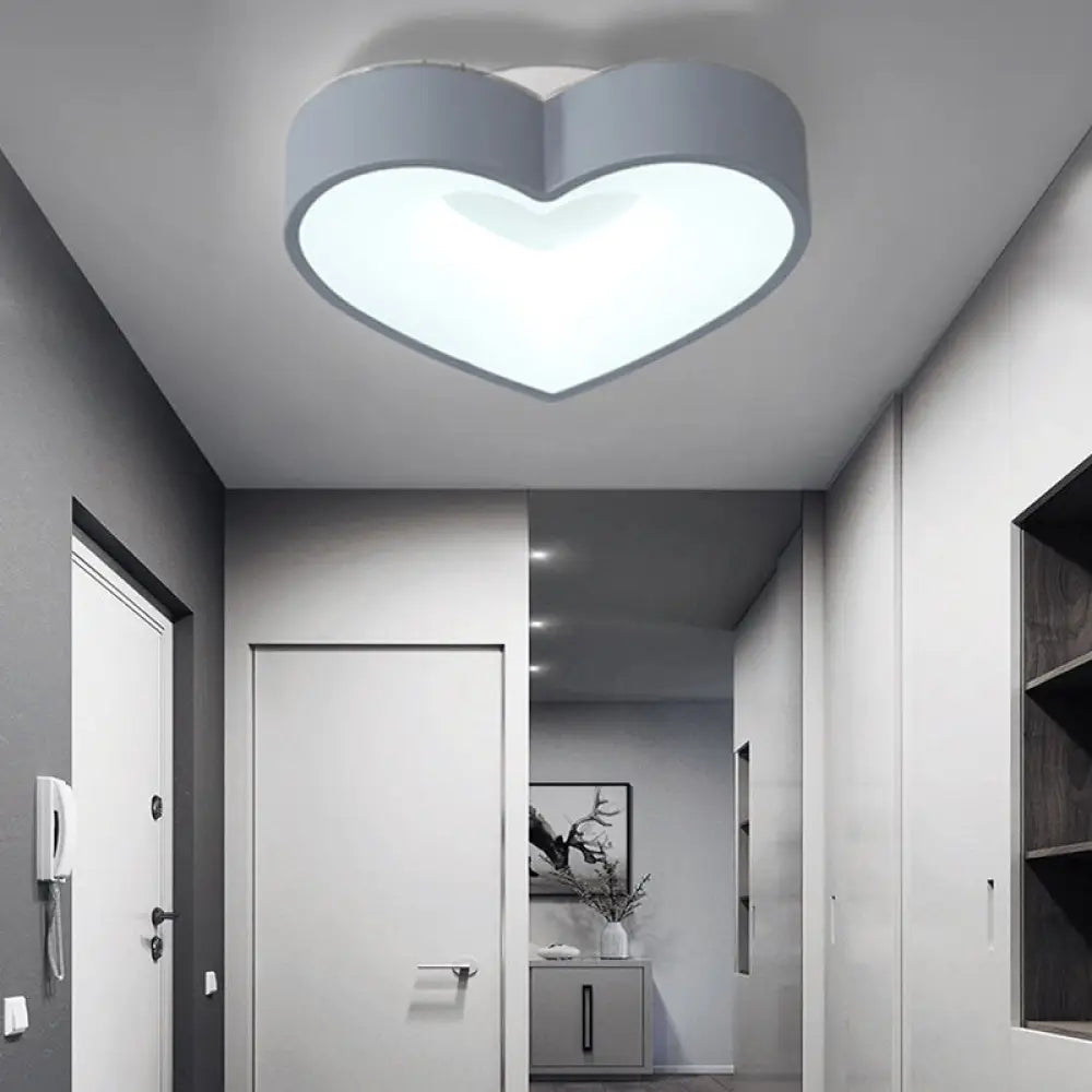 Modern Gray Acrylic Led Flush Light For Foyer Bathroom Energy - Saving Nordic Ceiling Mount Grey /