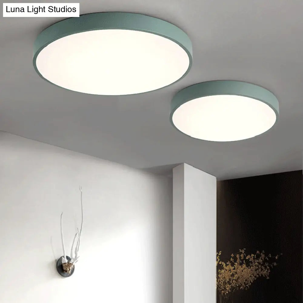 Modern Kids’ Bedroom Ceiling Light: Acrylic Round Flush Mount
