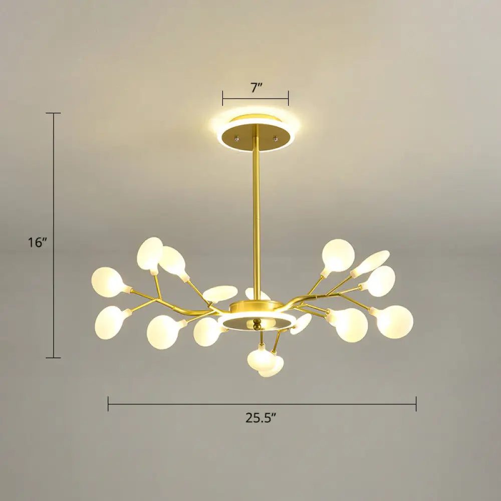 Modern Led Firefly Chandelier For Stylish Living Rooms 18 / Gold