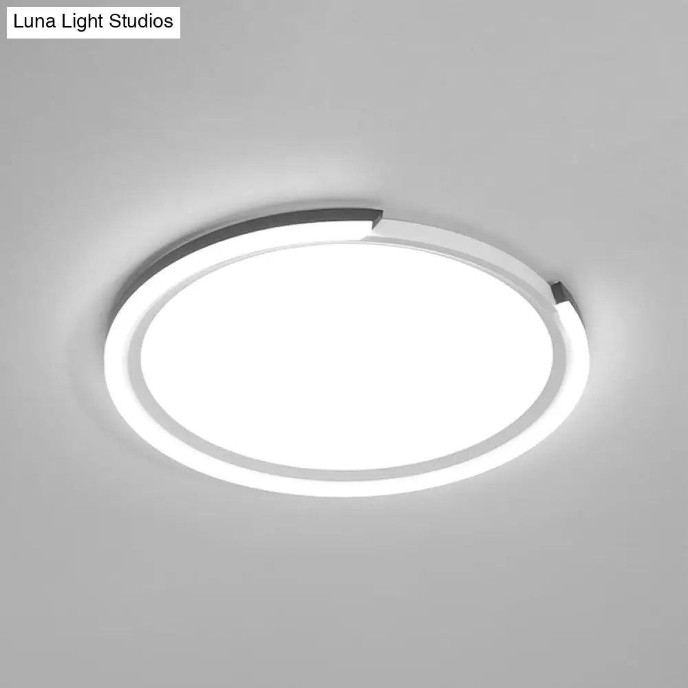 Modern Led Flush Mount Light With Extra - Thin Aluminum Frame For Bedroom Ceiling - Nordic Style