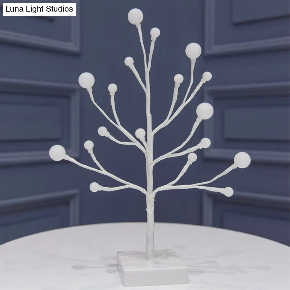 Modern Led Nightstand Lamp In White For Branching Night Table