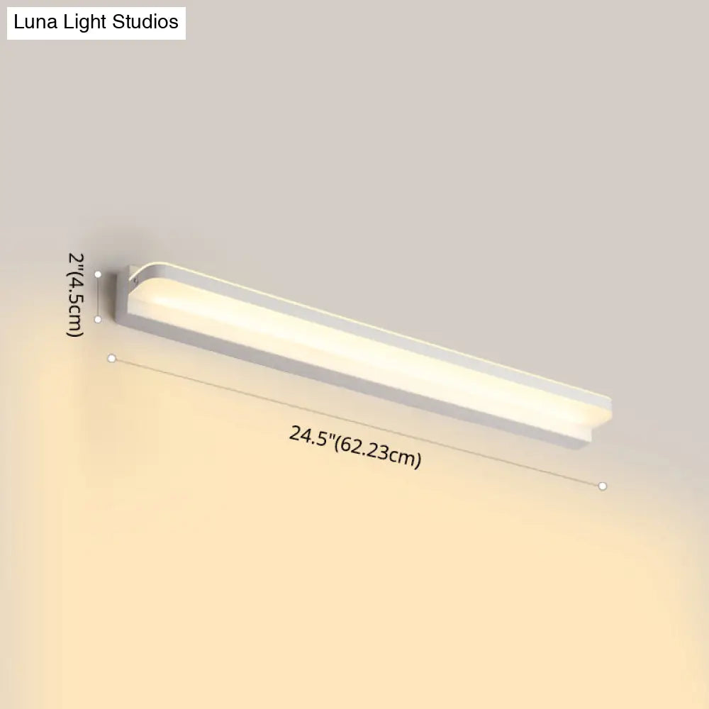 Modern Linear Vanity Wall Lamp Stylish Bathroom Lighting Solution With Multiple Sight Options