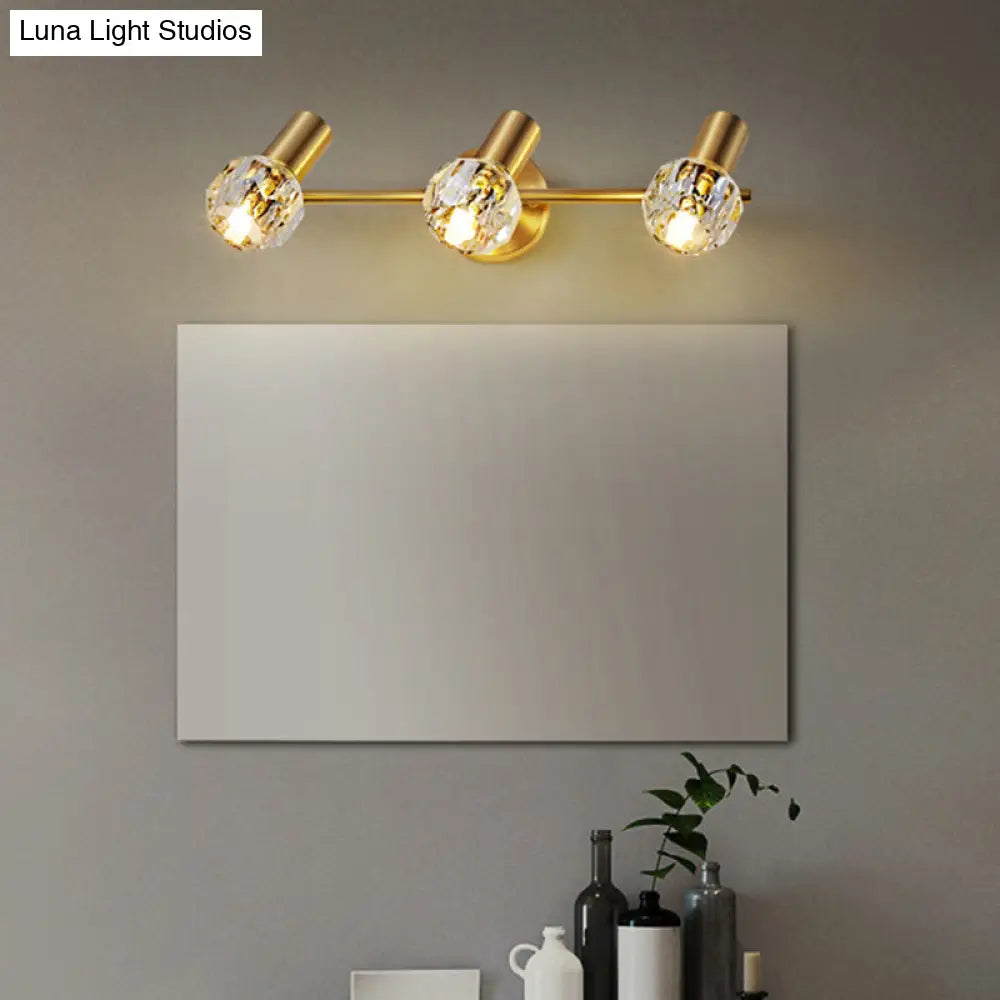 Modern Luxury Circle Vanity Wall Light Fixture - Copper Lighting