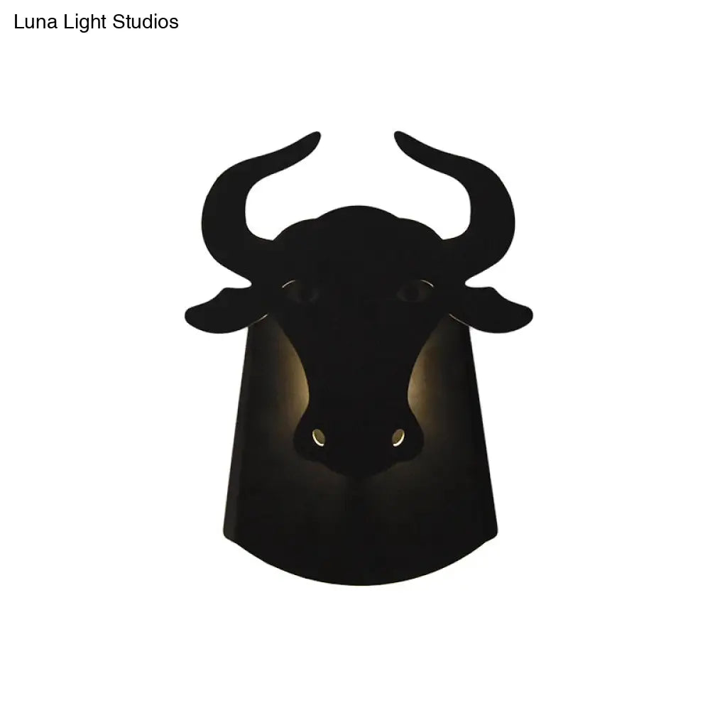 Modern Metal Ox Wall Lamp With Integrated Led For Chic Indoor Lighting
