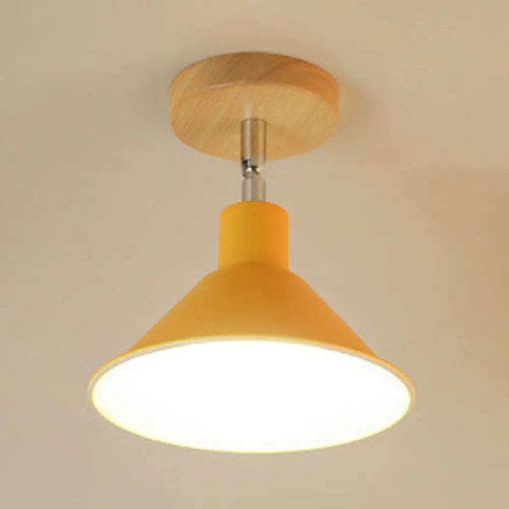 Modern Pink & Orange Ceiling Light: Stylish Semi-Flush Mount For Corridor
