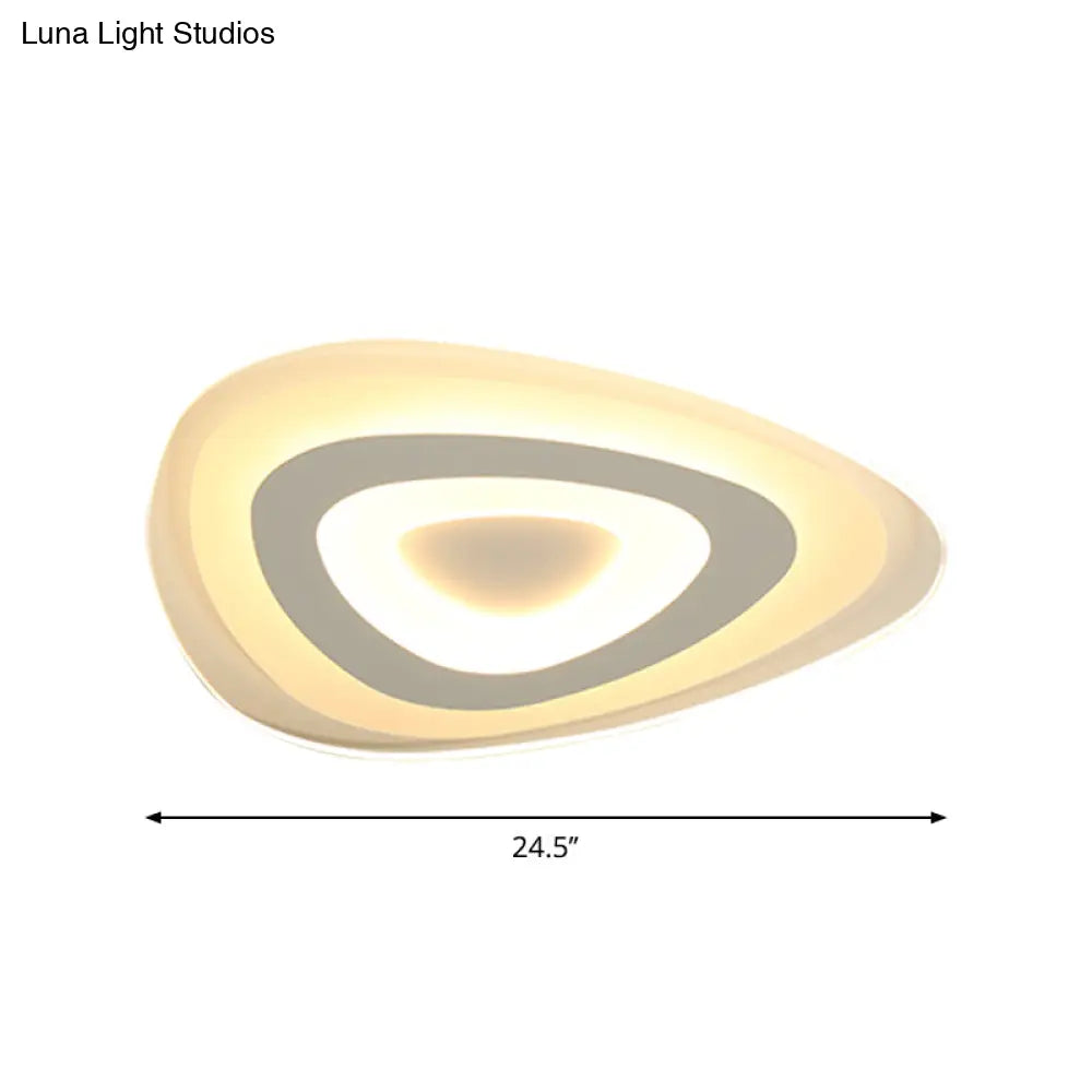 Modern Simplicity Acrylic Led Ceiling Lamp - Warm/White Light 16.5’/24.5’/31’ Width