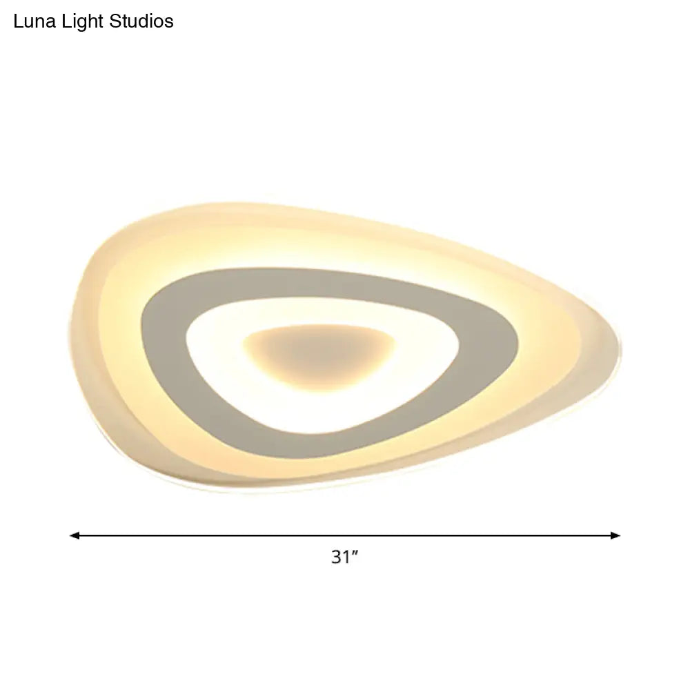 Modern Simplicity Acrylic Led Ceiling Lamp - Warm/White Light 16.5’/24.5’/31’ Width