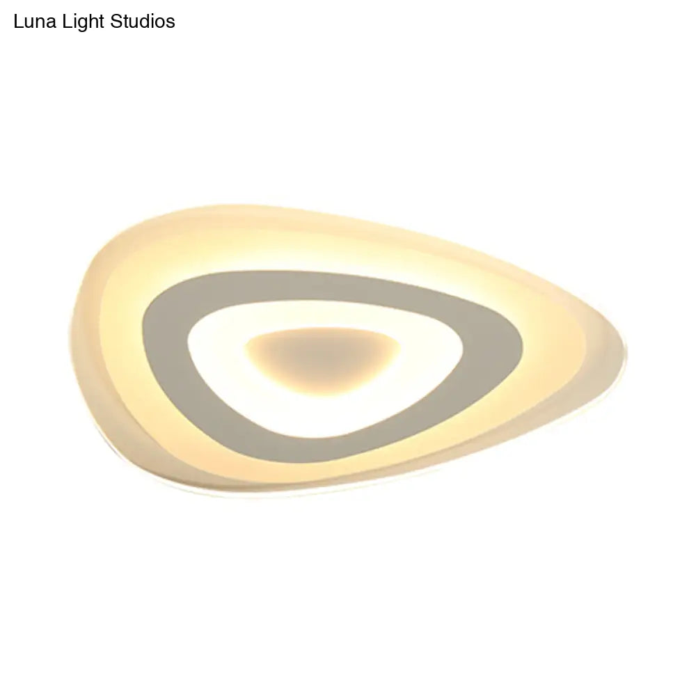 Modern Simplicity Acrylic Led Ceiling Lamp - Warm/White Light 16.5’/24.5’/31’ Width