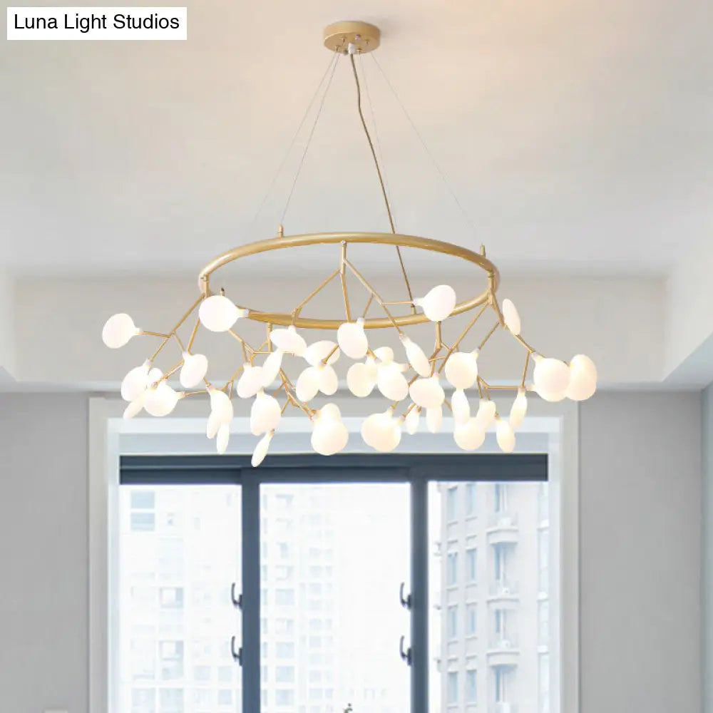 Modern Sputnik Firefly Chandelier - Minimalist Acrylic Led Pendant Light For Living Room