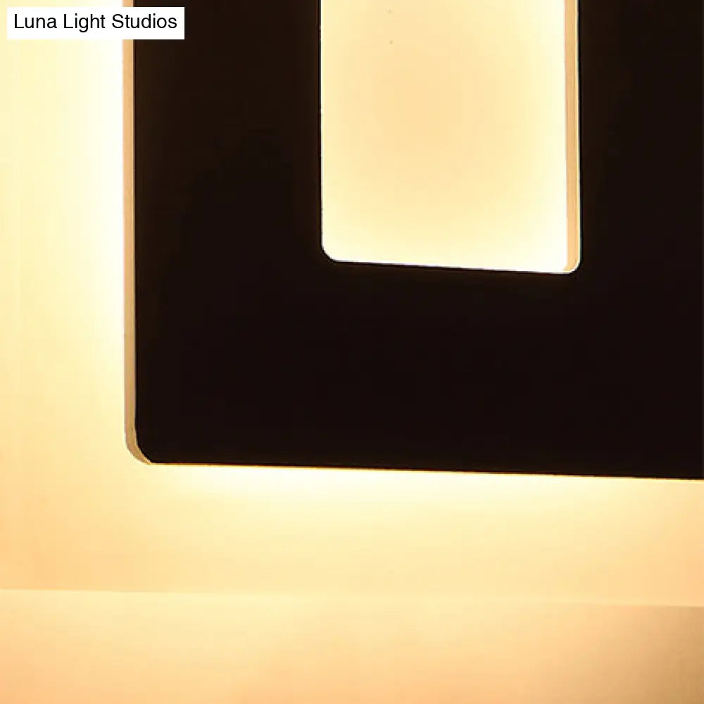 Modern Square Acrylic Led Sconce Light For Living Room Wall Lighting In Warm/White