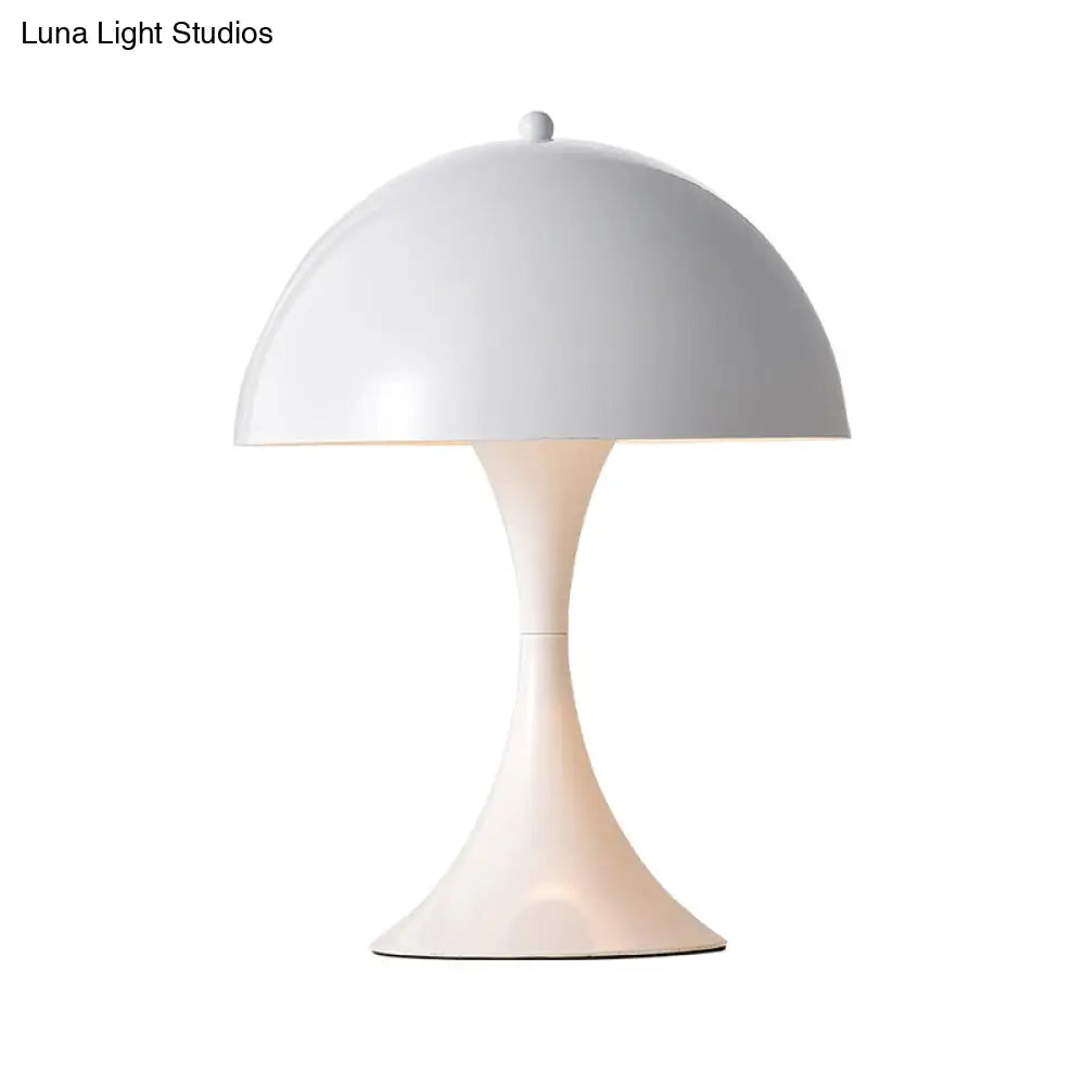 Modern White/Black Mushroom Night Table Light - Metal Desk Lamp For Living Room