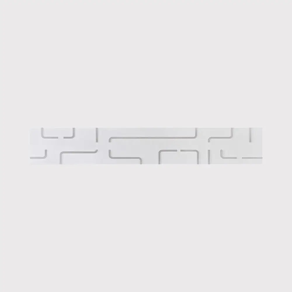 Modern White Etched Rectangle Led Acrylic Wall Light Fixture In Warm/White