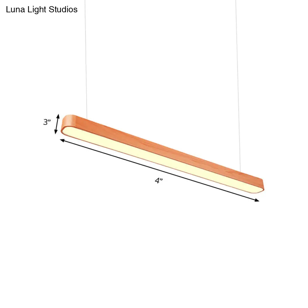 Modern Wooden Pendant Light With Led Available In 3 Sizes And Colors