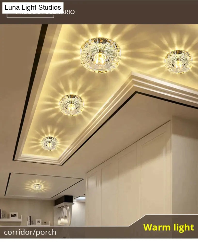 Nia - Flush Mount Small Led Ceiling Light For Art Gallery Decoration Front Balcony Lamp Porch Light