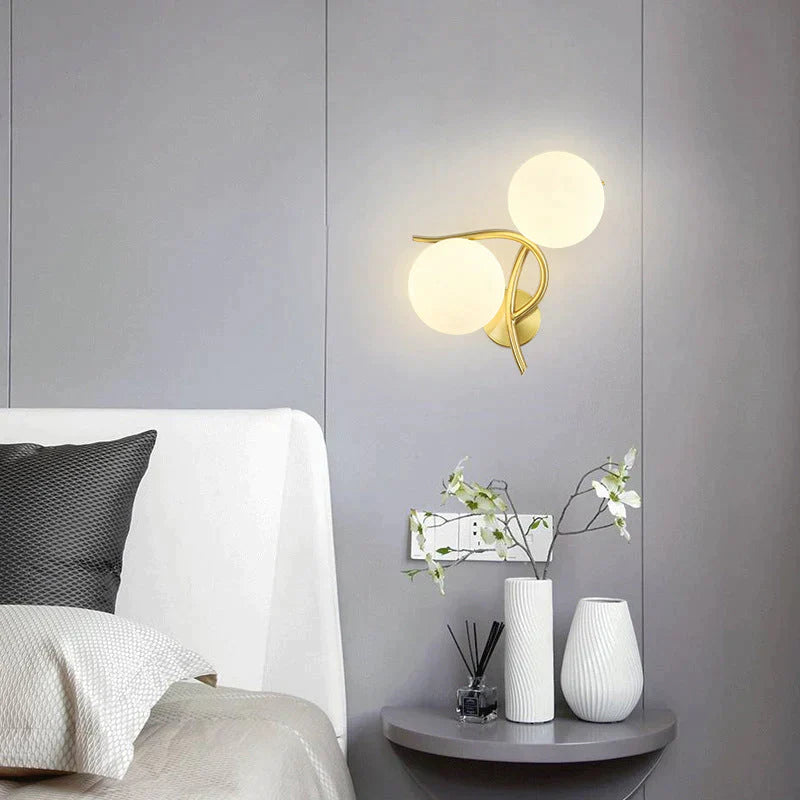 Nordic Minimalist Modern Living Room Corridor Bedroom Full Copper Wall Lamp Lamps