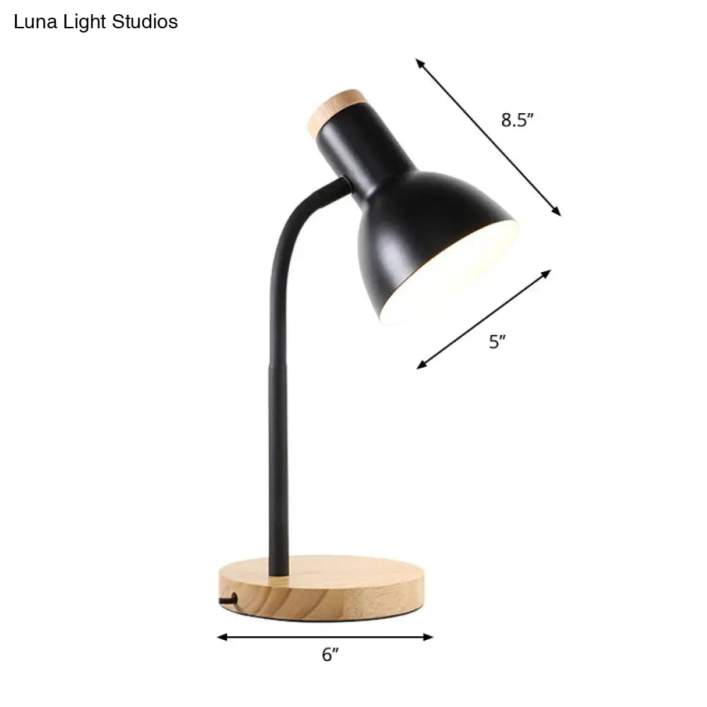Nordic Reading Light With Metal Touch Shape For Dormitory Desk And Plug-In Convenience