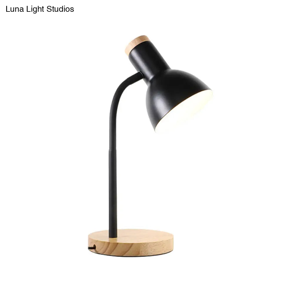 Nordic Reading Light With Metal Touch Shape For Dormitory Desk And Plug-In Convenience