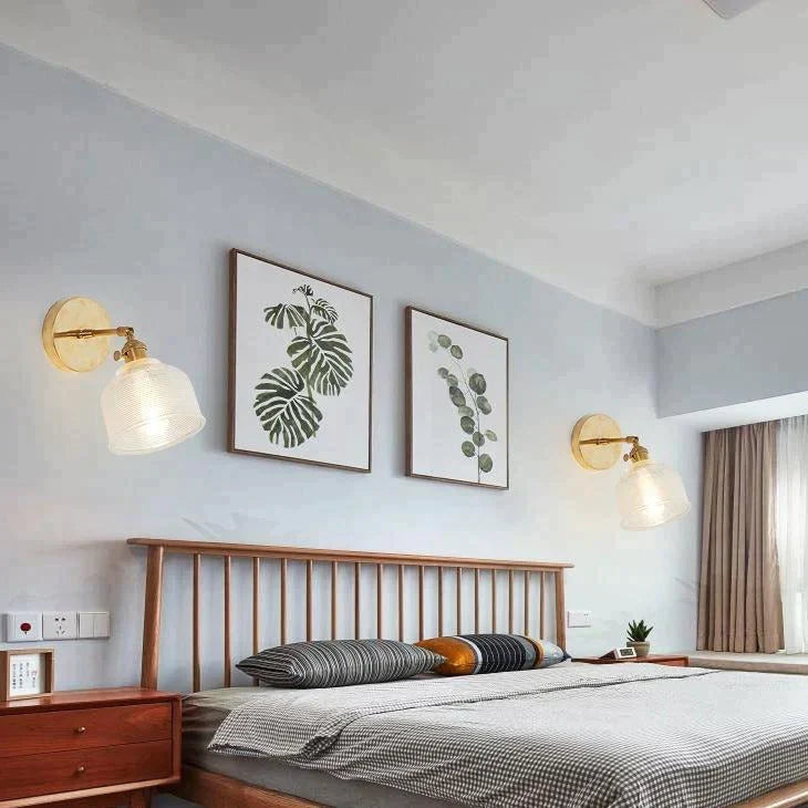 Nordic Retro Livingroom Bedroom Bedside Full Copper Wall Lamp Copper Wall Lamps