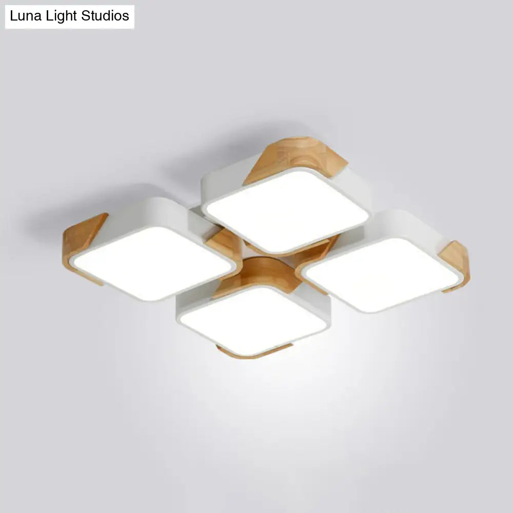 Nordic Splicing Flush Mount Led Ceiling Light For Living Room Acrylic Design
