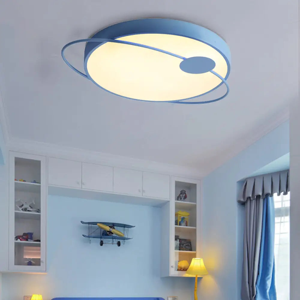 Nordic Style Acrylic Led Flush Ceiling Light Fixture: 18’/21.5’/25.5’ Diameter Round Shape