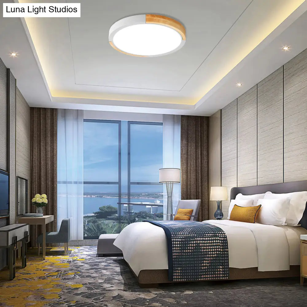 Nordic Style Led Ceiling Flush Mount Lighting With Acrylic Shade
