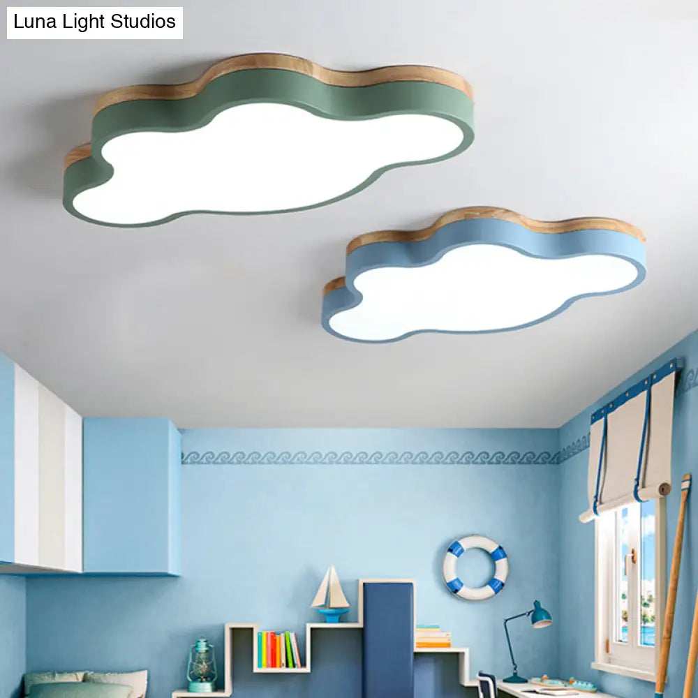 Nordic-Style Led Metal Flush-Mount Ceiling Lamp For Kids Bedroom
