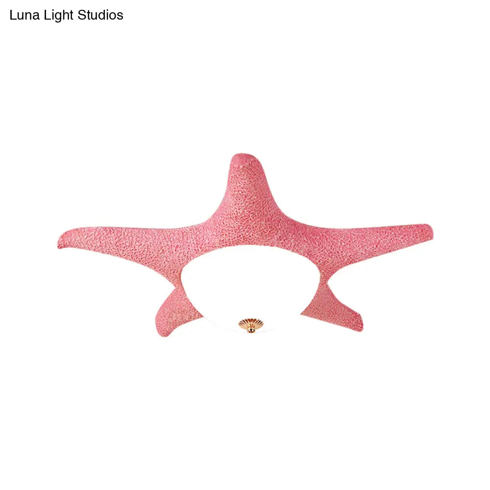 Nordic Stylish Starfish Kid’s Flush Mount Ceiling Light Fixture