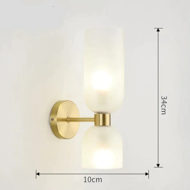 Nordic Wall Lamp All Copper Simple Personality Bedroom Bedside Light Extra Modern Tv Background